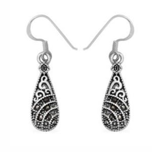 .15ctw Swiss Marcasite Drop Earrings